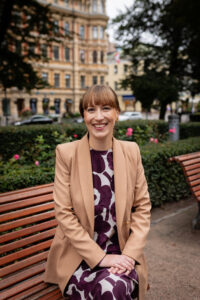 Eveliina Heinäluoma Esplanadin puistossa.